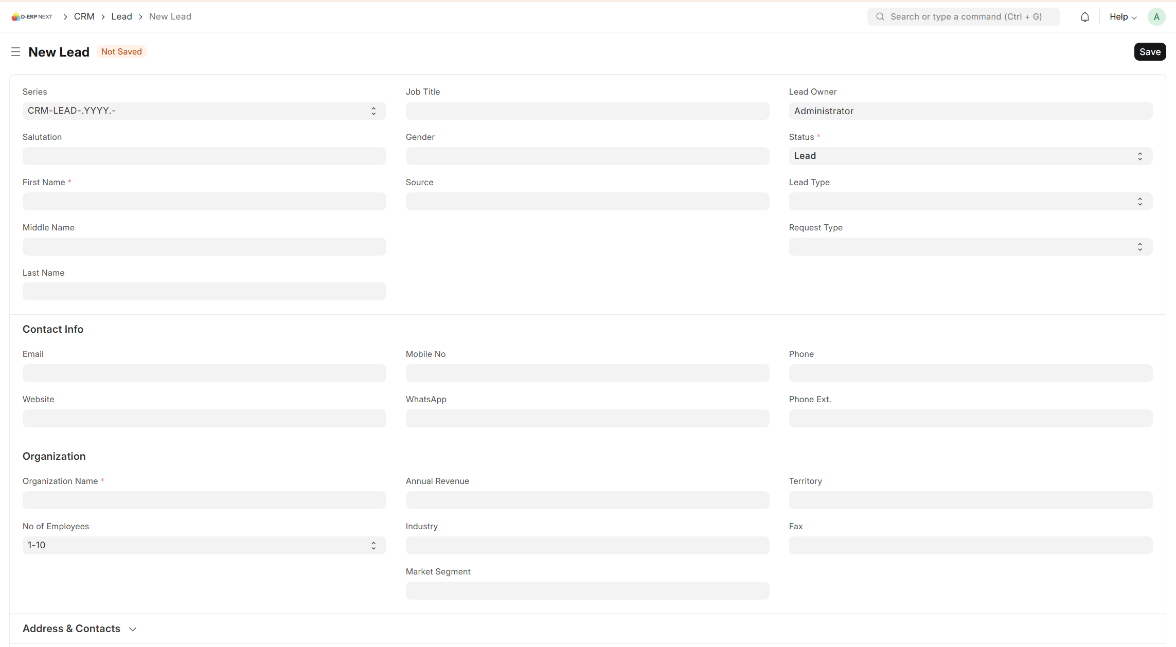 Leads & Opportunities